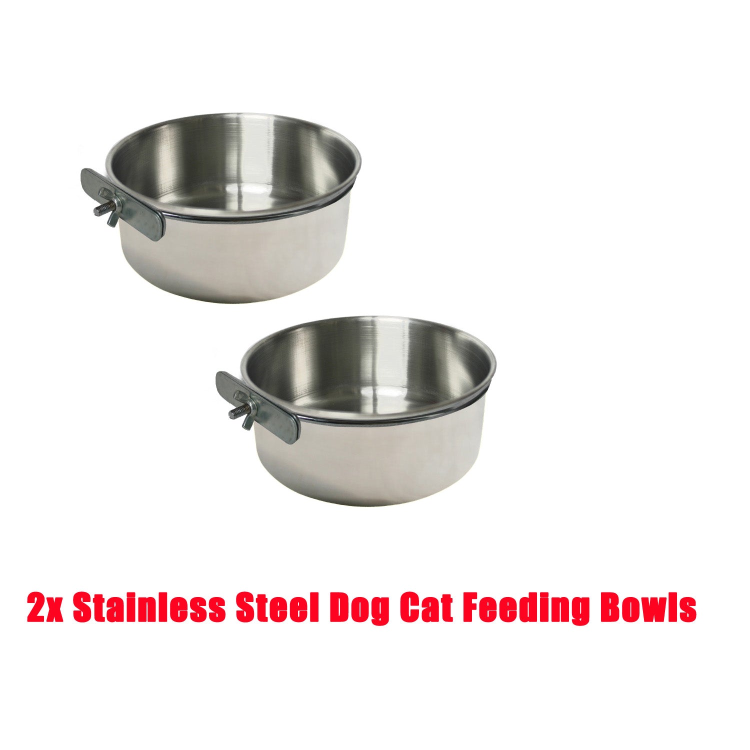 Metal Dog Cage Crate Puppy Pet Carrier Training Folding Carrier Feeding Bowls