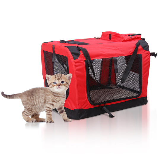 Dog Pet Puppy Fabric Portable Carrier Crate Kennel Bag Cage Fold Travel M L XL